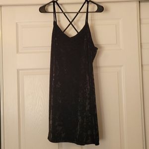 Black velvet dress